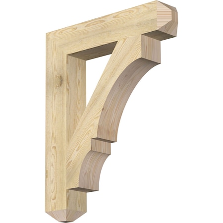 Ekena Millwork Balboa Craftsman Rough Sawn Bracket, Douglas Fir, 6"W x 32"D x 40"H BKT06X32X40BOA04RDF